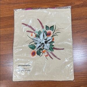 Dermalogica x Makerie Studio Tote Floral Print Canvas Pink Handles NIP